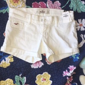 White Hollister Jean Shorts